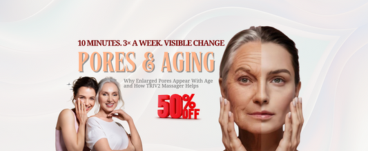 The TRIV2 Massager was designed to address these mechanisms at multiple levels—combining red/blue/green LED photobiomodulation, EMS microcurrent, thermal massage, and cleansing modes—to refine pore appearance and restore youthful firmness.